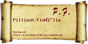 Pillisch Fidélia névjegykártya